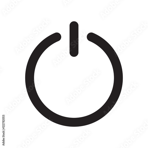 Line icon shut down. Vector illustration.