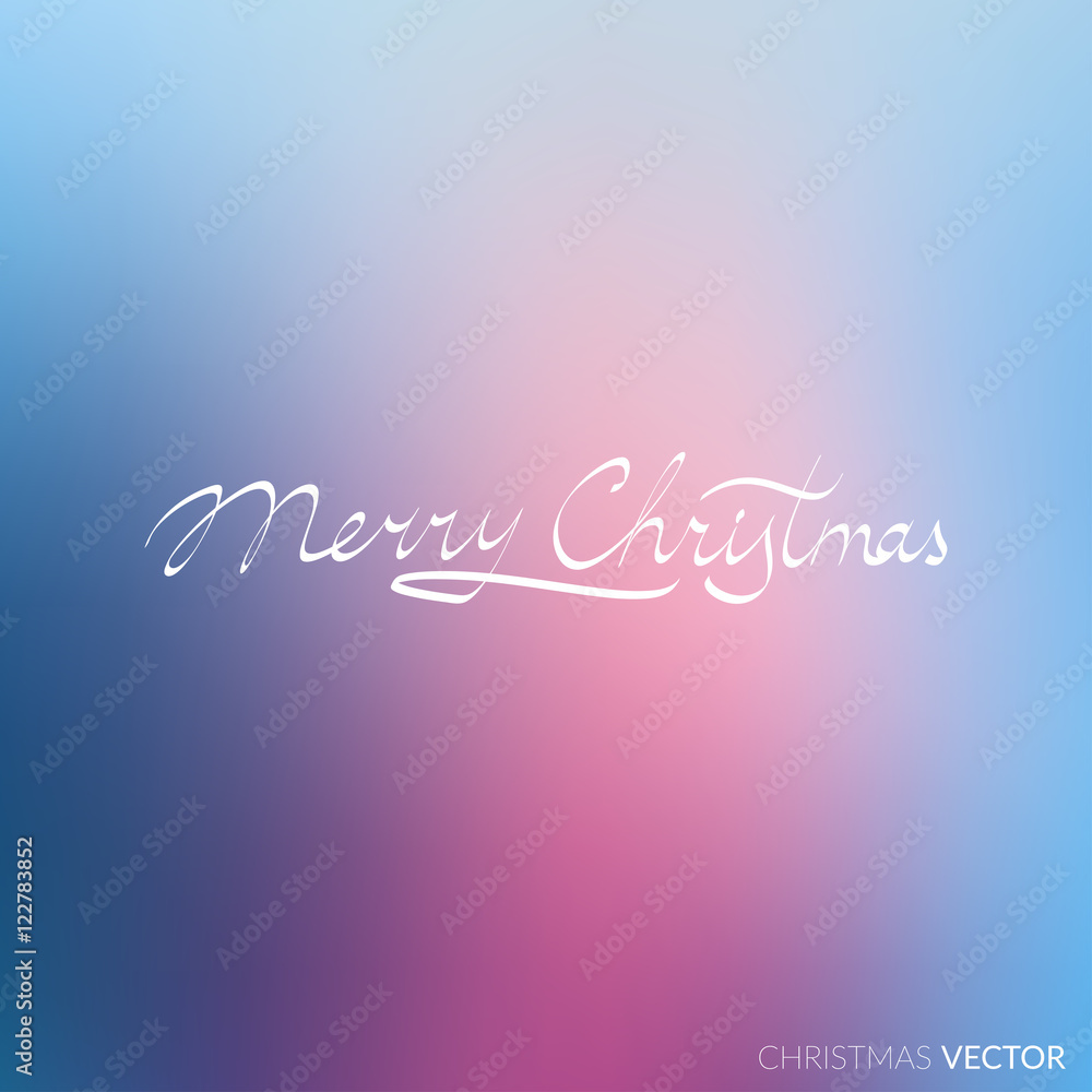 Merry Christmas lettering typography. Text design in handwriting