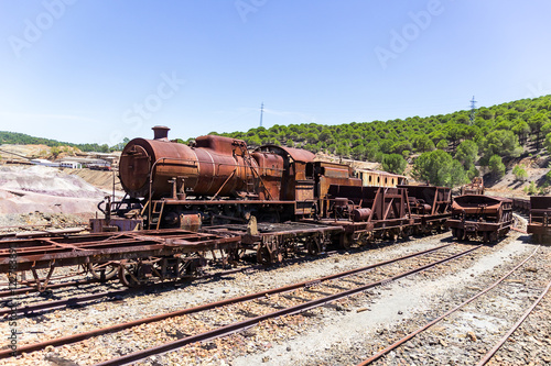 tren a vapor usado en mineria del cobre