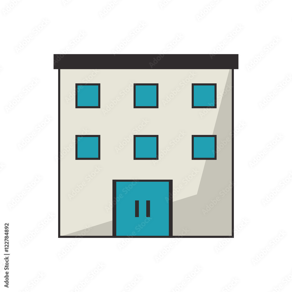 Building with windows icon. Architecture city and urban theme. Isolated design. Vector illustration Building with windows icon. Architecture city and urban theme. Isolated design. Vector illustration