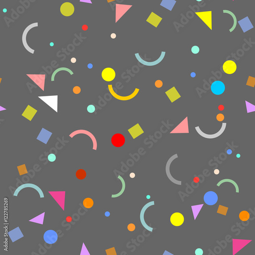 Squares and triangles Abstract seamless pattern. Geometric textu