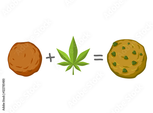Rasta cookie recipe. Marijuana and biscuit. Reggie food. Narcoti