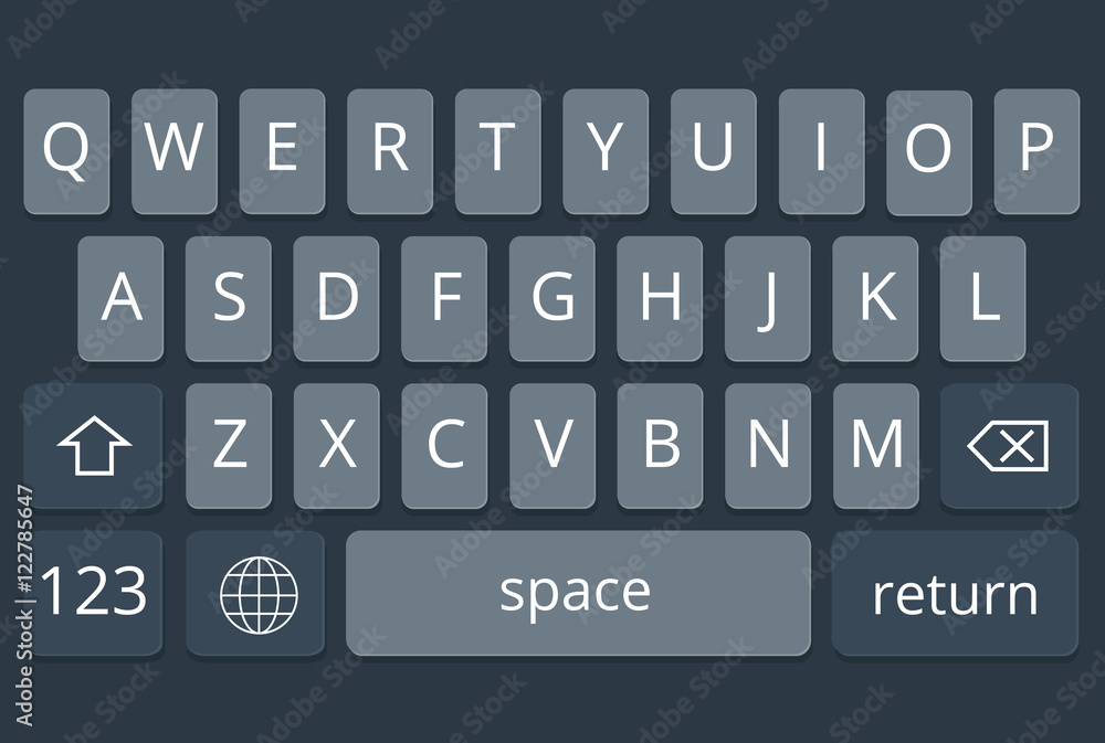 Smartphone keyboard vector Smartphone keyboard vector