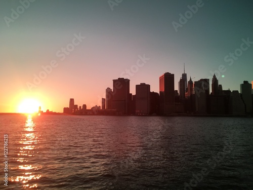 Sunset over NYC skyline