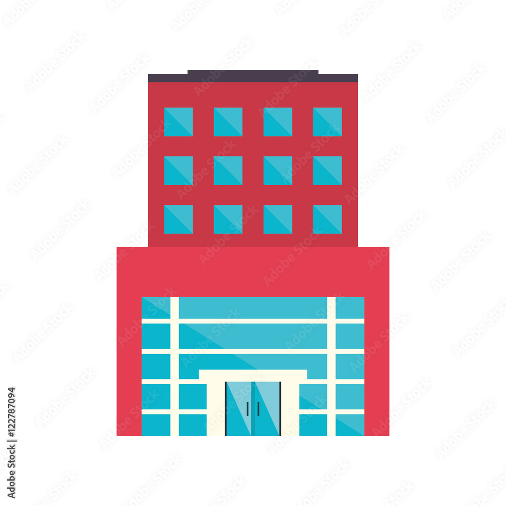 Building with windows icon. Architecture city and urban theme. Isolated design. Vector illustration Building with windows icon. Architecture city and urban theme. Isolated design. Vector illustration
