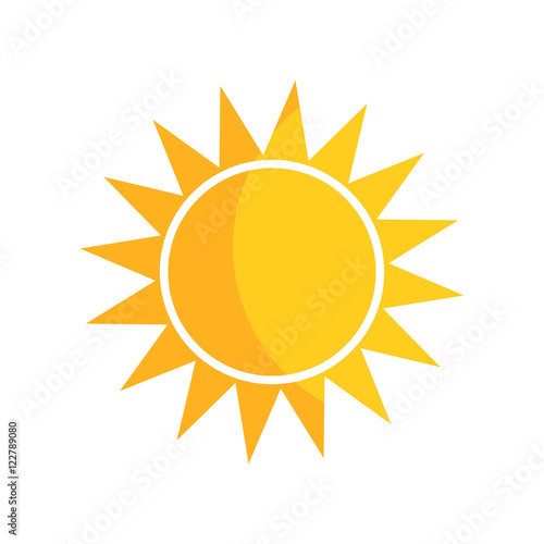Flat design simple sun icon