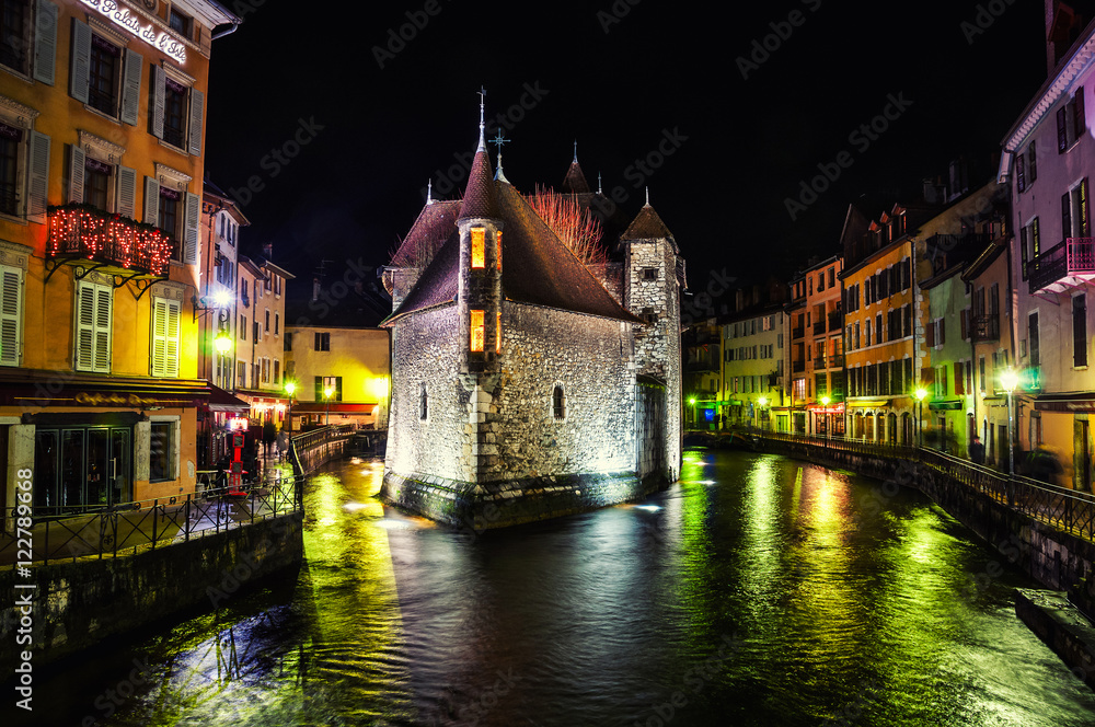 The Palais de l'Isle and Thiou river in Annecy
