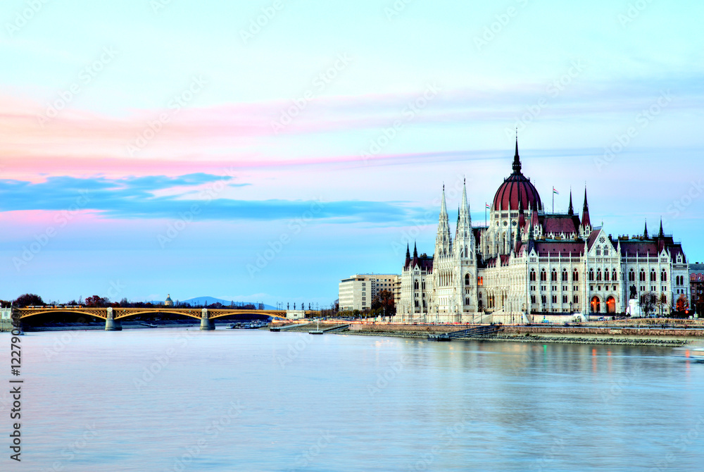 Budapest Parliament at Sunset, Hungary