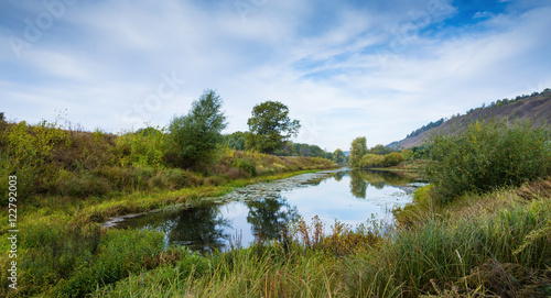 Pond in the countryside in autumn