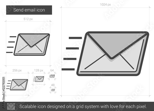 Send email line icon.
