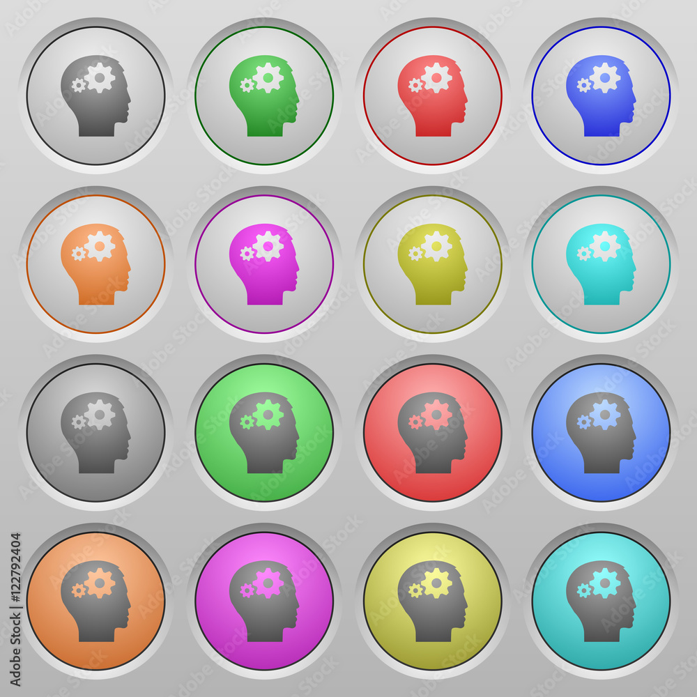 Fototapeta premium User settings plastic sunk buttons