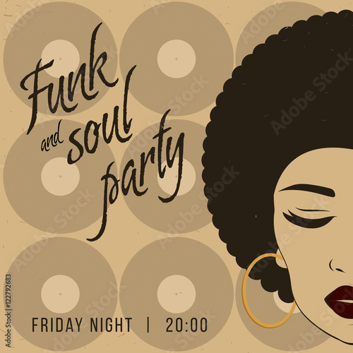 Disco party event flyer.