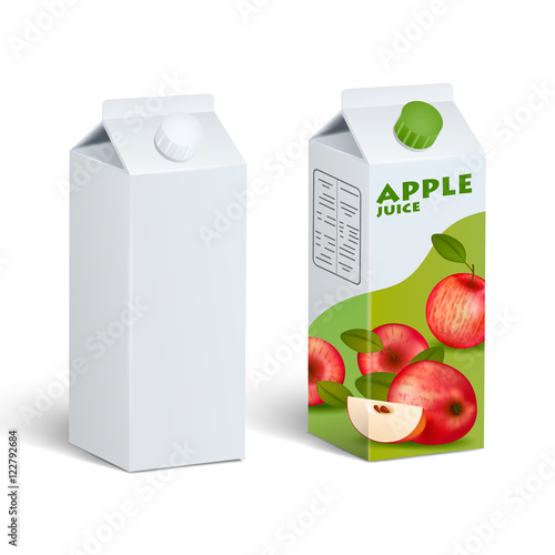 Isolated Carton Juice Packages
