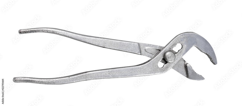 Iron wrench on the white Iron wrench on the white