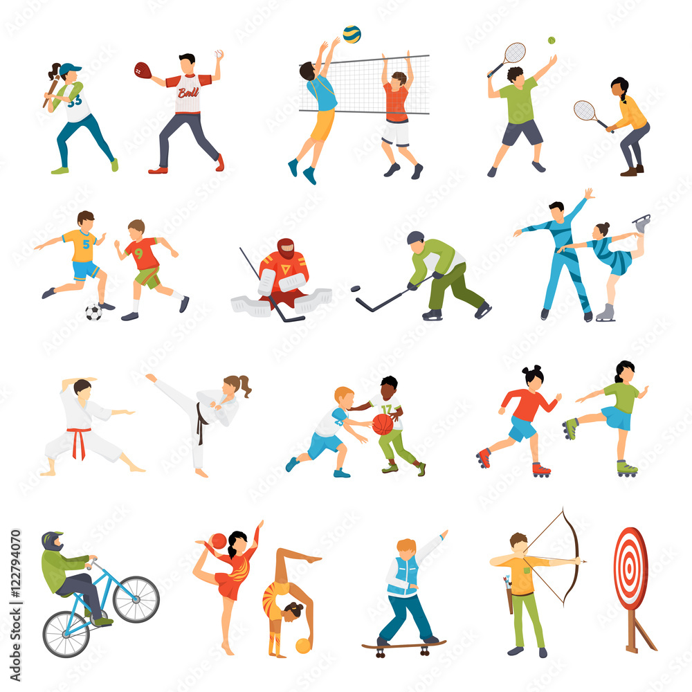 Kids Sport Icons Set