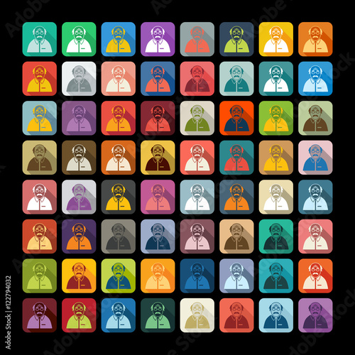 Flat design: senior citizens