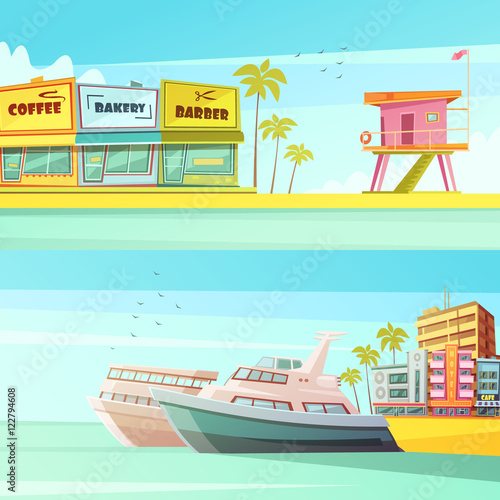 Miami Beach Horizontal Banners