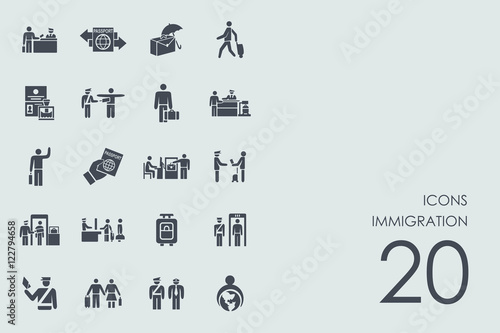 Set of immigration icons