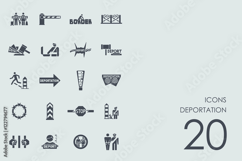 Set of deportation icons