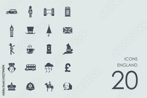 Set of England icons