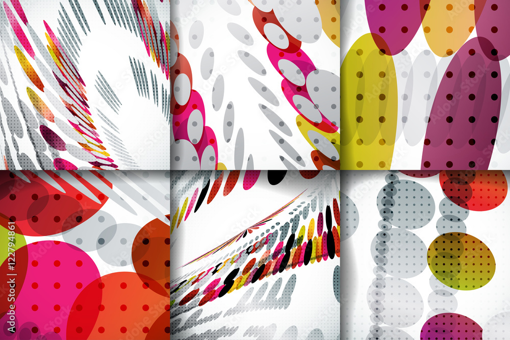 Obraz premium Set of brochure, poster design templates in abstract background style