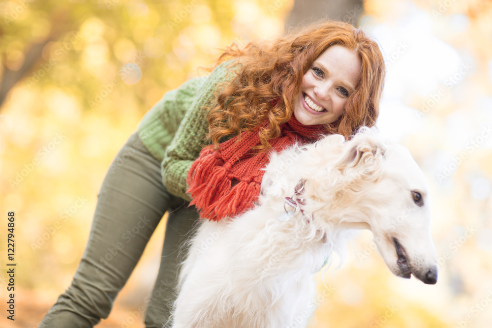 Frau mit Hund Frau mit Hund