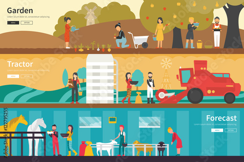 Garden Tractor Forecast flat interior outdoor concept web