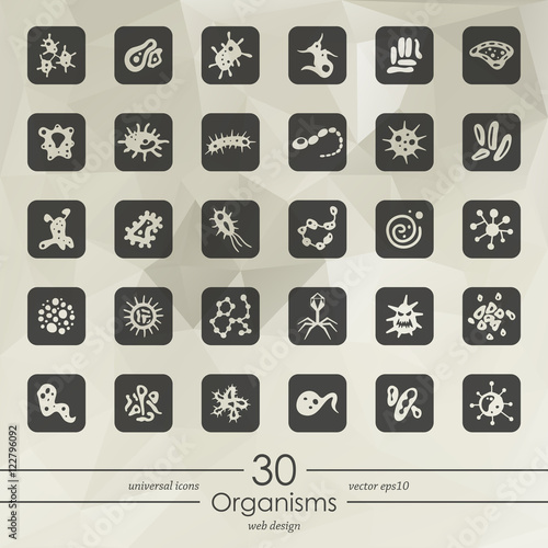 Set of organisms icons
