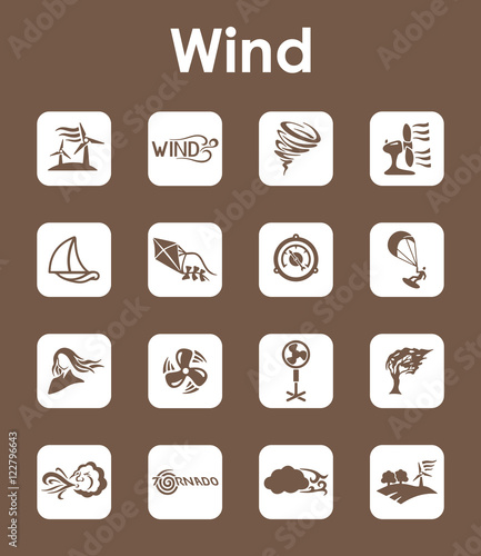 Set of wind simple icons
