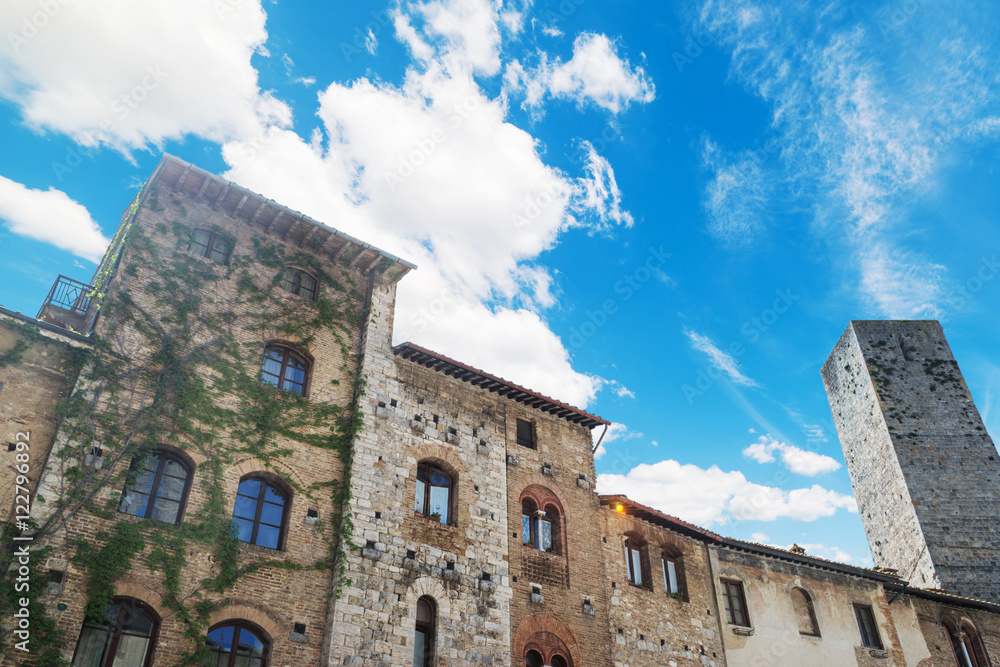 Picturesque building in San Gimignano