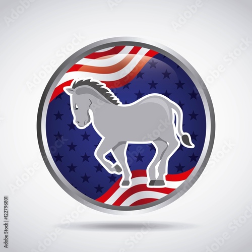 democrat political party animal vector illustration design