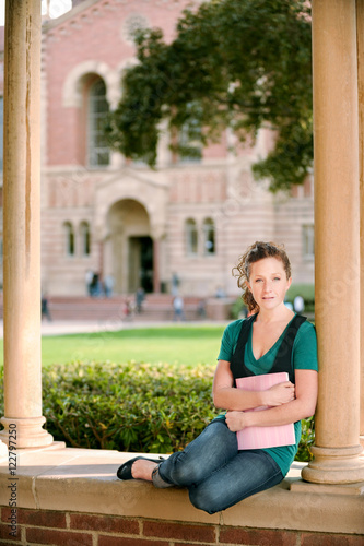 Young Woman College Student on Campus