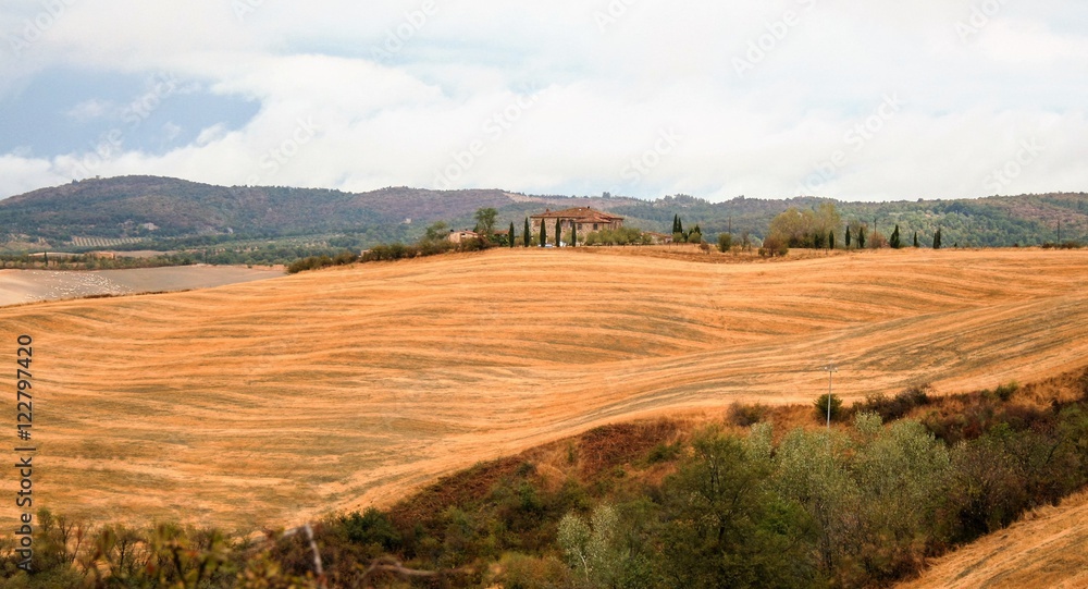 Landscape of crete senesi, tuscan countryside