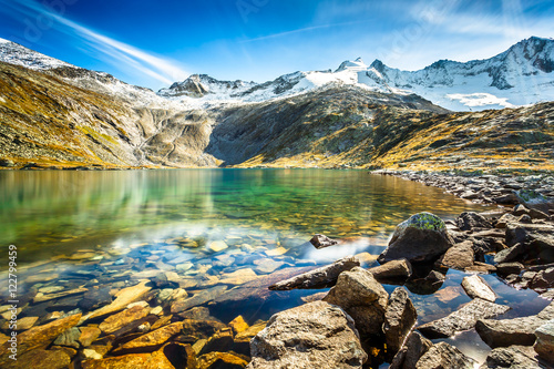 Lake at Zillertal in Austria photo