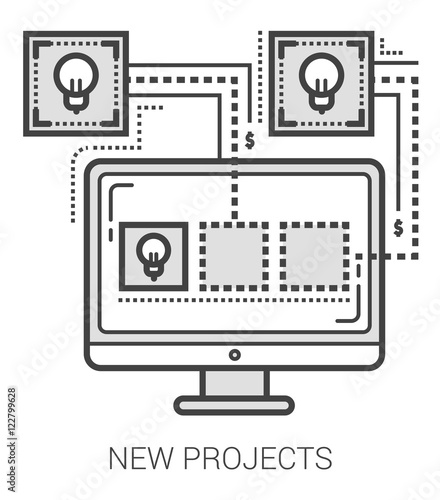 New projects line icons.