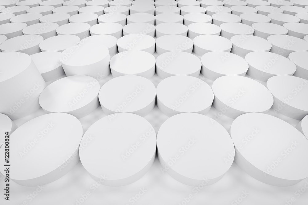 Fototapeta premium 3D rendering of abstract cylinder background
