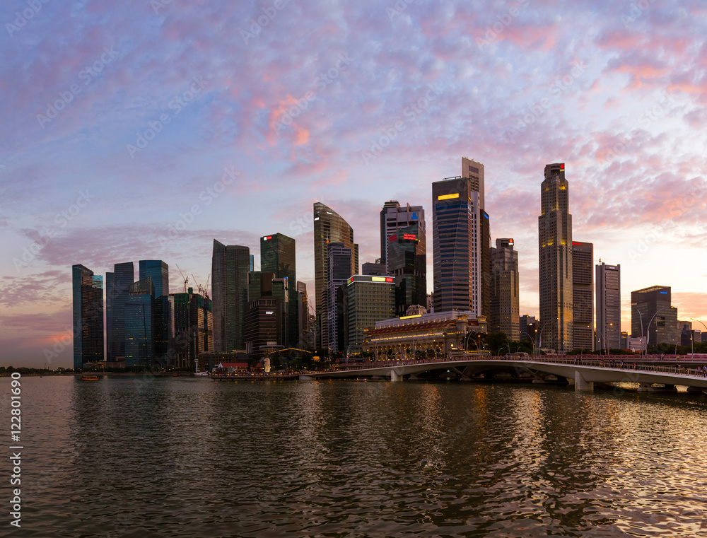 Fototapeta premium Panoramę miasta Singapur