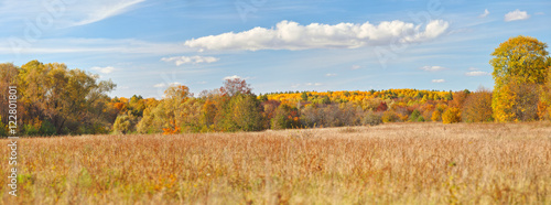 autumn beautiful panoramic rural landscape