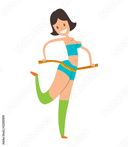 Beauty fitness girl weight loss