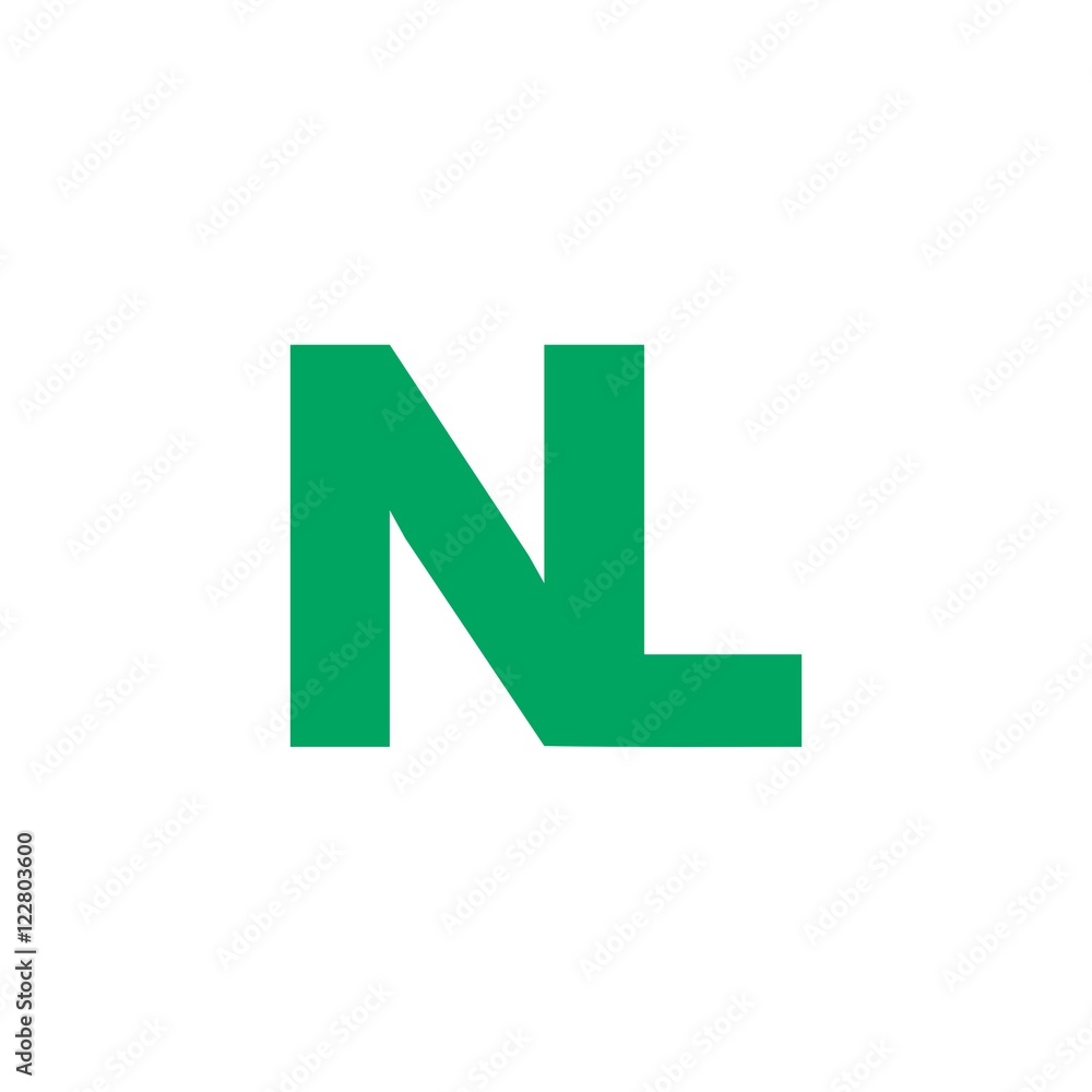 NL letter initial logo design NL letter initial logo design