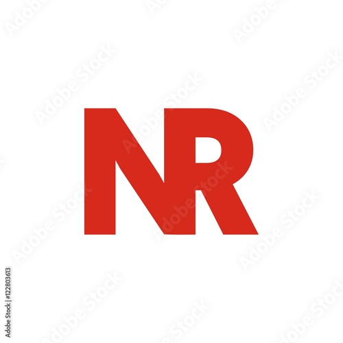 NR letter initial logo design