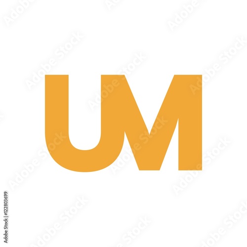 UM letter initial logo design