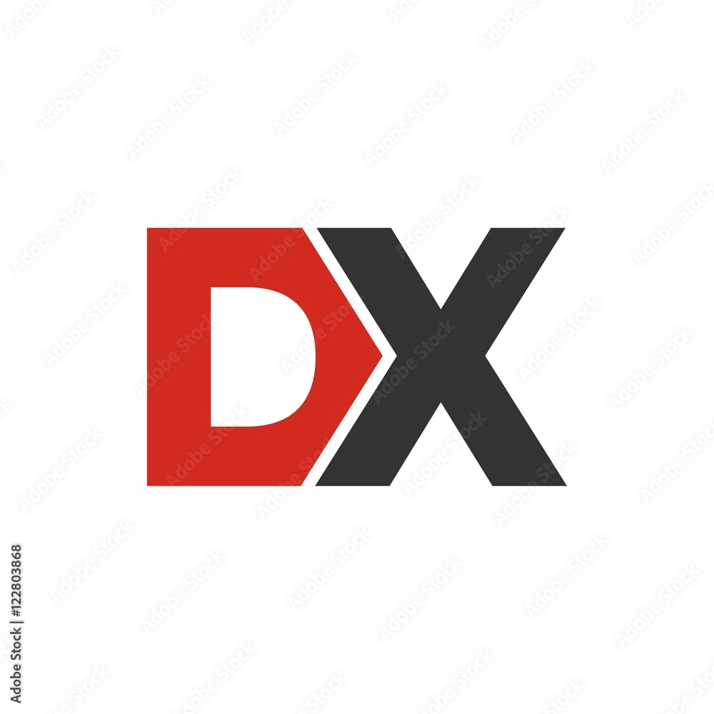 Fototapeta premium DX letter initial logo design