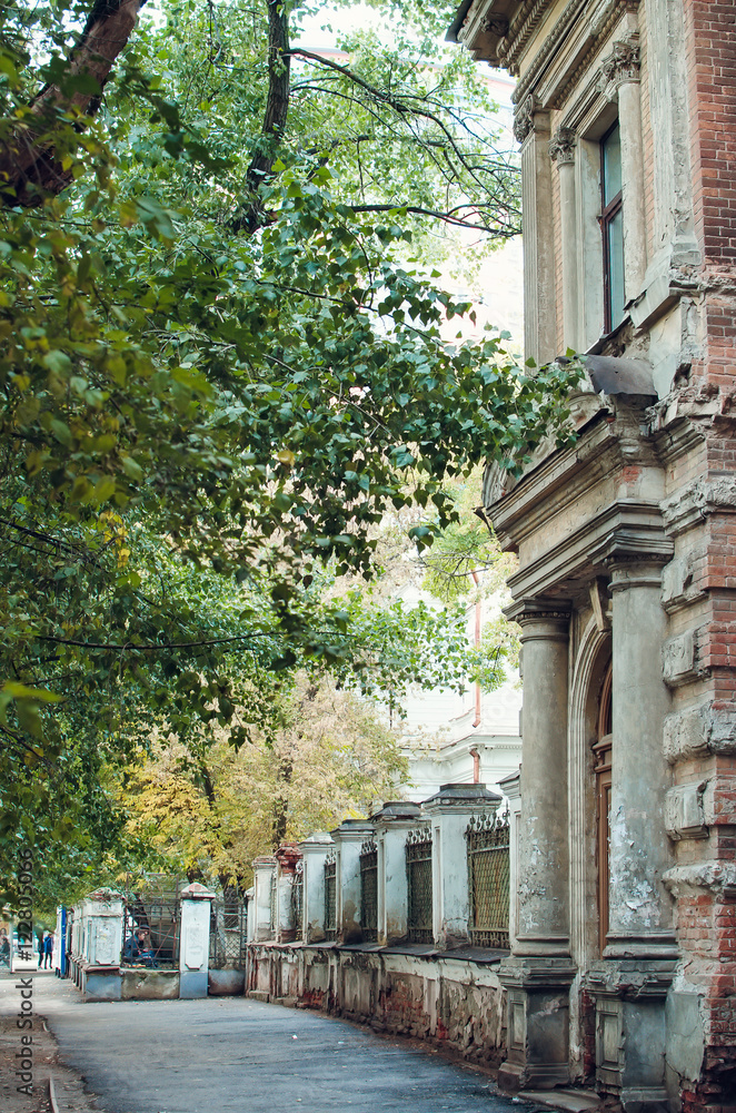 Fototapeta premium old architecture brick building