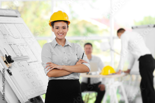 Young creative female engin...