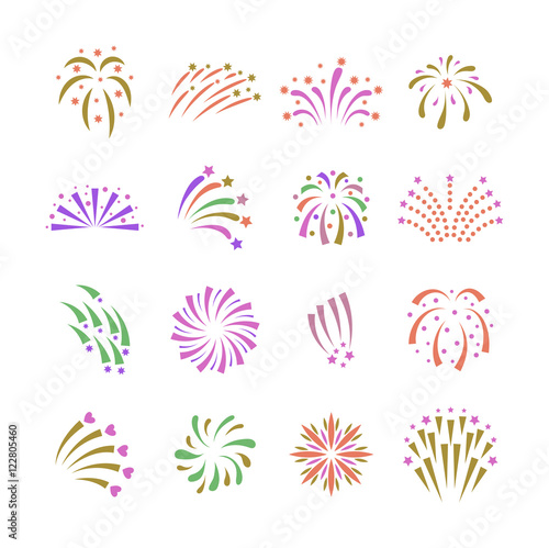 Fireworks vector icon isolated