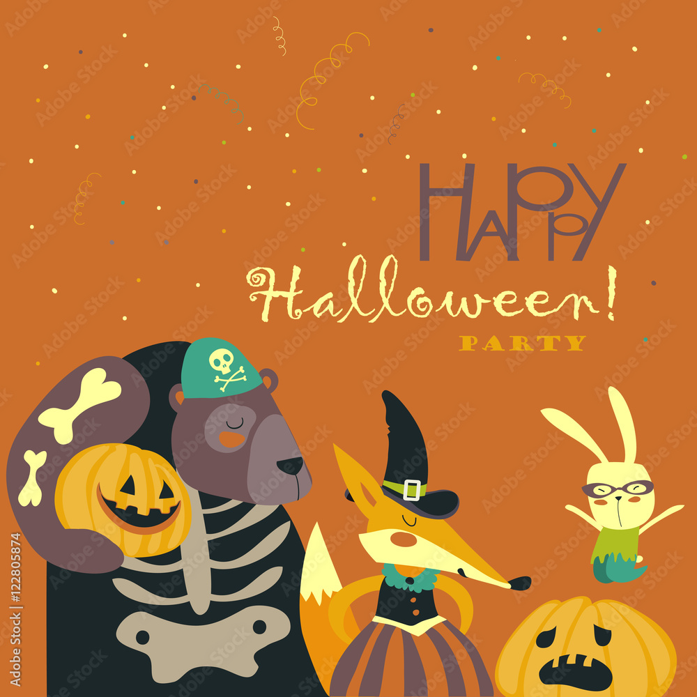 Animals in Halloween costume Animals in Halloween costume