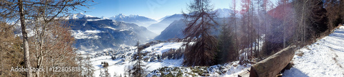 Alpine village in winter