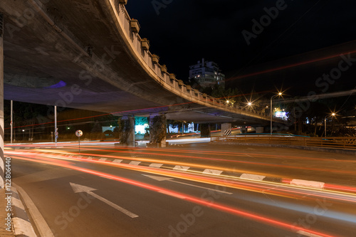 the viaduct at night in Tbilisi   © fotokretin26