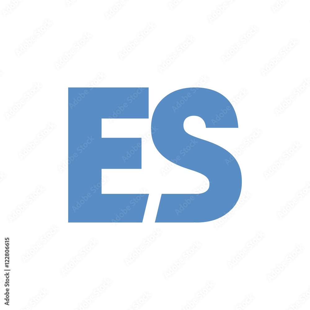 ES letter initial logo design ES letter initial logo design